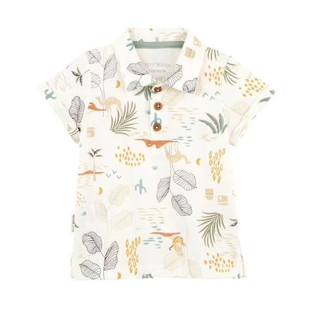 Polo garçon Atsou BLANC 1 - vertbaudet enfant 