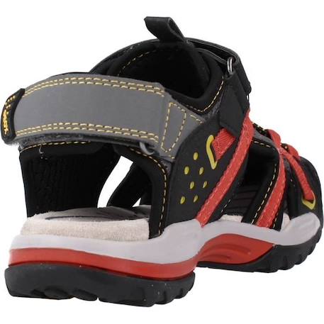 Sandale Enfant Geox Borealis - Scratch - Noir/DK Rouge - Confort exceptionnel GRIS 3 - vertbaudet enfant 