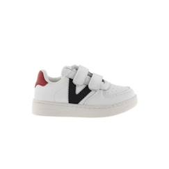 Chaussures-Chaussures garçon 23-38-Basket Enfant - Victoria - Tiempo Vegano/Contraste - Cuarzo - Bleu Marine - Scratch