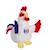 Gipsy Toys - Coq en Peluche  FFF - 25 cm - Bleu Blanc Rouge BLANC 3 - vertbaudet enfant 