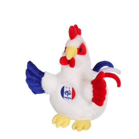 Gipsy Toys - Coq en Peluche  FFF - 25 cm - Bleu Blanc Rouge BLANC 2 - vertbaudet enfant 