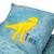 BLEU CALIN Caradou® T-Rex Parure de Lit Enfant en Coton 4 pièces: Couchage Tout-en-Un avec Couette - 90x190cm BLEU 3 - vertbaudet enfant 