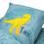 Parure de Lit Enfant Caradou® T-Rex en Coton - Bleu - Combiné Tout-en-Un avec Couette - 90x190cm BLEU 3 - vertbaudet enfant 