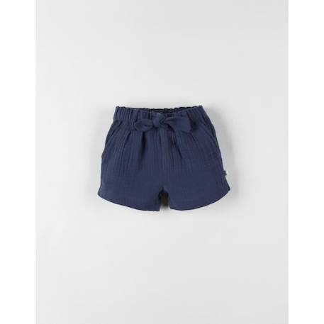 Short en mousseline de coton BLEU 1 - vertbaudet enfant 