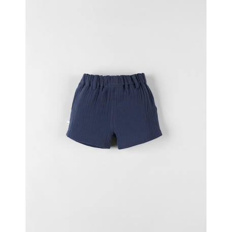 Short en mousseline de coton BLEU 2 - vertbaudet enfant 