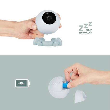 Caméra additionnelle BABYMOOV pour babyphone vidéo YOO ROLL BLEU 6 - vertbaudet enfant 