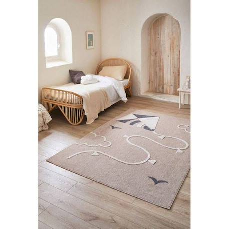 Tapis chambre enfant - cerf volant 150 x 80 cm - Nazar Rugs BEIGE 3 - vertbaudet enfant 