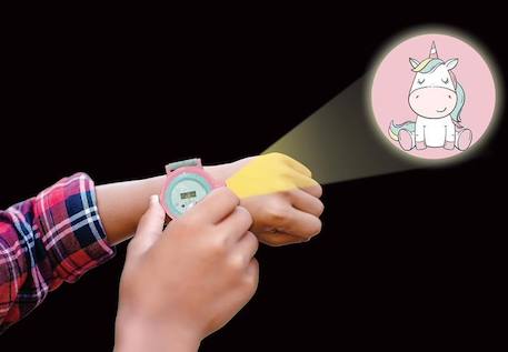 Montre digitale avec projection de 20 images design Licorne ROSE 2 - vertbaudet enfant 