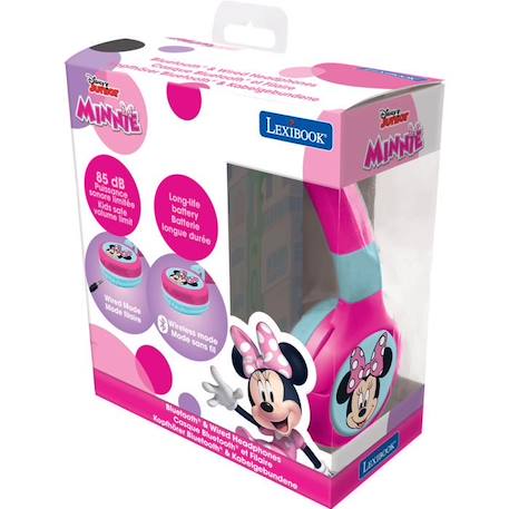 Casque audio Bluetooth et filaire pour enfants avec limitation de son - Minnie ROSE 2 - vertbaudet enfant 