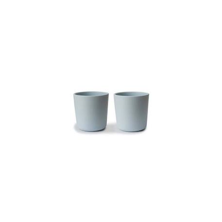 Lot de 2 verres bébé - Bleu Poudré - Mushie BLEU 1 - vertbaudet enfant 