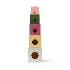 Jouet-Cubes bois à empiler Edvin - 5 pcs - Couleurs - Kids Concept