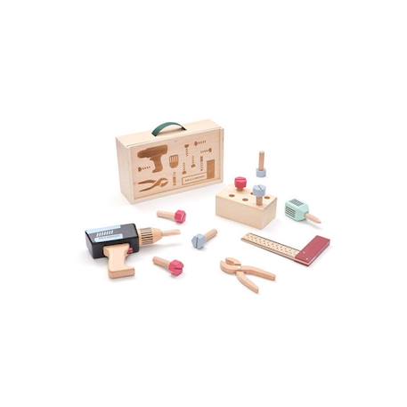 Boite à outils Kid's Hub - Caisse en bois - Malette - Bricolage - Imitation - Enfants - Kids Concept BEIGE 1 - vertbaudet enfant 