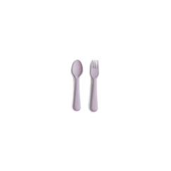 Cuillère et fourchette bébé Violet - Apprentissage repas - Mushie  - vertbaudet enfant