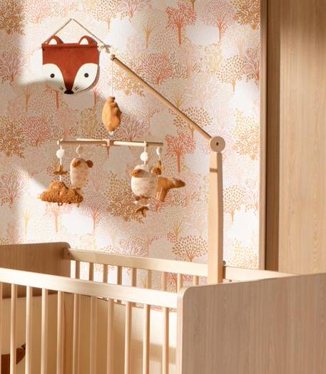 Mobile musical en bois avec jouets ours en gaze de coton MARRON 3 - vertbaudet enfant 