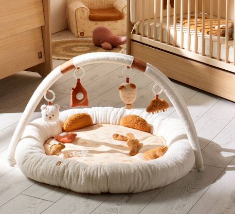 Tapis d'éveil ours en bouclette beige BEIGE 3 - vertbaudet enfant 