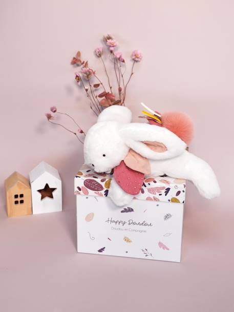 Happy doudou pantin 25cm - DOUDOU ET COMPAGNIE boho rose+wild beige 2 - vertbaudet enfant 