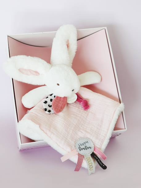 Happy doudou lange 25cm - DOUDOU ET COMPAGNIE blush rose pâle 3 - vertbaudet enfant 