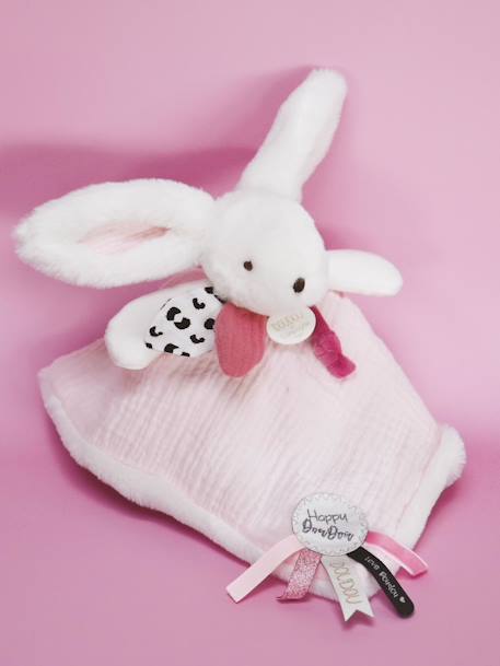 Happy doudou lange 25cm - DOUDOU ET COMPAGNIE blush rose pâle 2 - vertbaudet enfant 