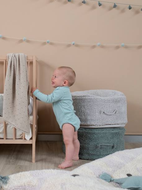 Pouf chill - LORENA CANALS bleu grisé+vieux rose 4 - vertbaudet enfant 