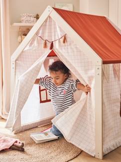 Idées cadeaux bébés et enfants-Tente maison en tissu et bois FSC®