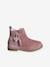 Boots cuir à pompon fille collection maternelle camel+rose 8 - vertbaudet enfant 