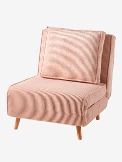 Chambre et rangement-Chambre-Chaise, tabouret, fauteuil-Banquette convertible 1 place velours côtelé
