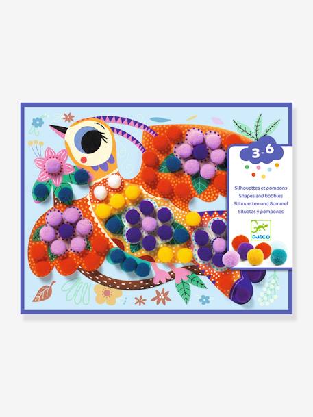 Coffret de collage Silhouettes et pompons - DJECO panachés 1 - vertbaudet enfant 