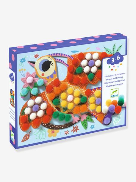 Coffret de collage Silhouettes et pompons - DJECO panachés 6 - vertbaudet enfant 