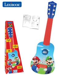 Jouet-Jeux éducatifs-Jeux scientifiques-Lexibook - Ma Première Guitare Super Mario - 53 cm - Guide d'apprentissage inclus