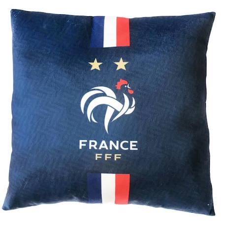 Coussin imprimé 100% coton, FFF JACQUARD. Taille : 40x40 cm BLEU 2 - vertbaudet enfant 