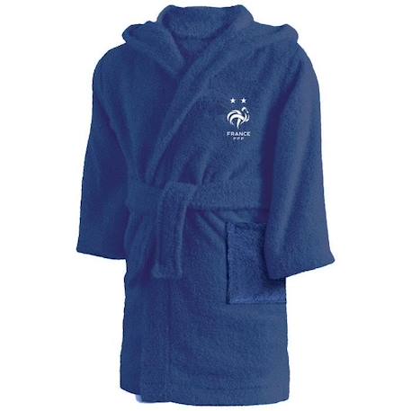 Peignoir enfant FFF Equipe de France 2 étoiles Champions 100% coton taille 6/8 ans BLEU 2 - vertbaudet enfant 