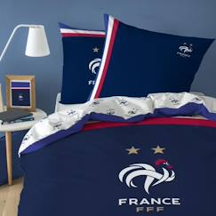 Parure de lit imprimée 100% coton - FFF DRAPEAU - Taille 140x200 cm  - vertbaudet enfant