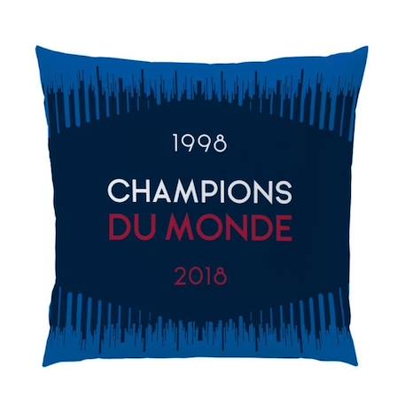 Coussin 40x40cm Equipe de France - 2 étoiles - 40x40 cm Bleu BLEU 3 - vertbaudet enfant 