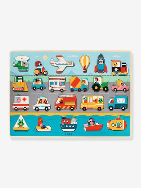 Puzzle Vroom en bois - DJECO multicolore 3 - vertbaudet enfant 