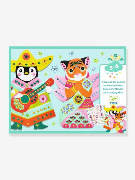 Activité de collage avec stickers brillants DJECO brillant 1 - vertbaudet enfant 