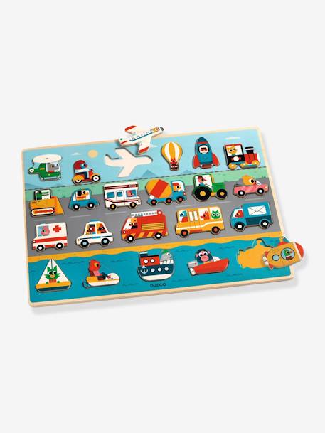 Puzzle Vroom en bois - DJECO multicolore 5 - vertbaudet enfant 