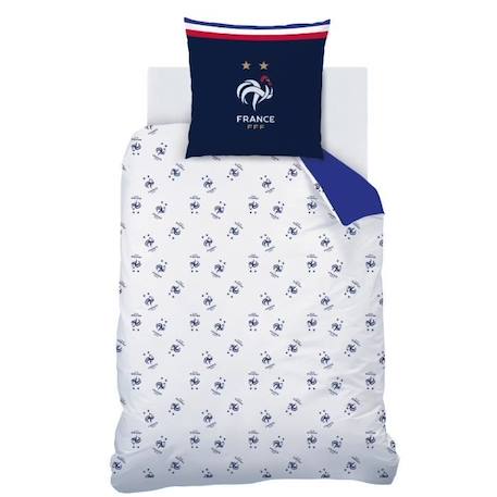 Parure de lit imprimée 100% coton - FFF DRAPEAU - Taille 140x200 cm BLEU 4 - vertbaudet enfant 