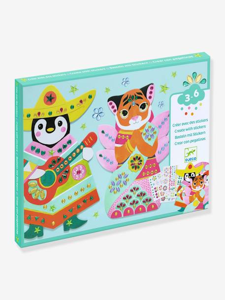 Activité de collage avec stickers brillants DJECO brillant 6 - vertbaudet enfant 