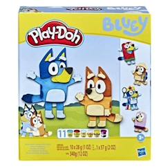 Jouet-Activités artistiques et musicales-Loisirs créatifs-Coffret Play-Doh Bluey se déguise avec 11 pots de pâte à modeler - PLAYDOH