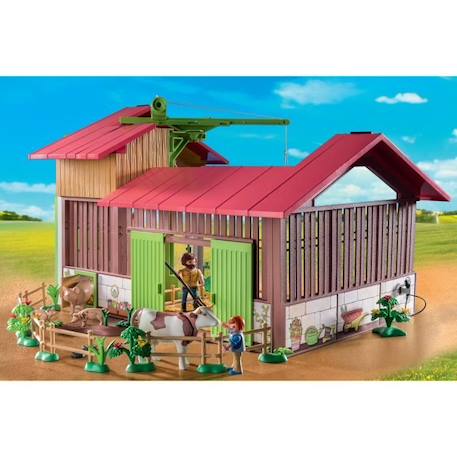 PLAYMOBIL 71304 Ferme avec panneaux solaires, Country La vie à la ferme, 182 pièces, Dès 4 ans BLEU 5 - vertbaudet enfant 