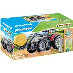 Jouet-Jeux d'imagination-Figurines, mini mondes, héros et animaux-PLAYMOBIL - 71305 - Grand tracteur électrique - Country La vie à la ferme - 31 pièces