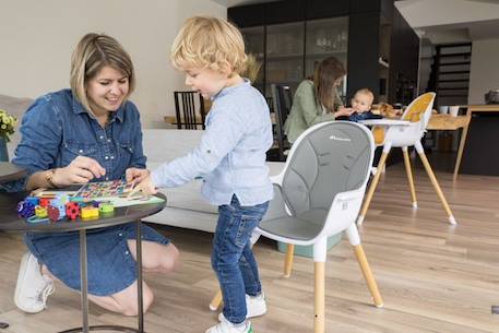 BEBECONFORT AVISTA Chaise haute évolutive, Dès 6 mois à 6 ans (30 kg), transaformable en chaise enfant, Mineral graphite GRIS 6 - vertbaudet enfant 