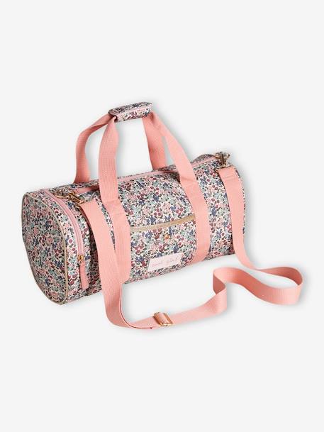 Sac de sport 'sweet flowers' fille rose poudré 1 - vertbaudet enfant 