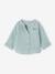 Chemise col mao bébé en gaze de coton personnalisable bleu grisé+caramel+vert foncé 4 - vertbaudet enfant 