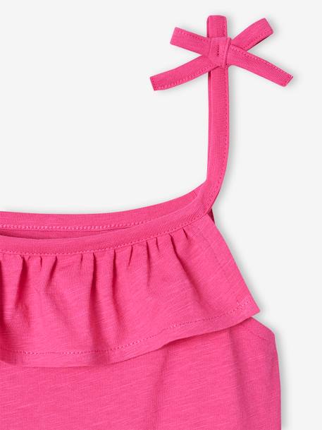 Lot de 2 robes à bretelles Basics fille 1 imprimée + 1 unie fuchsia+lot bleu/imprimé fleurs roses+lot jaune / imprimé fleurs jau 6 - vertbaudet enfant 