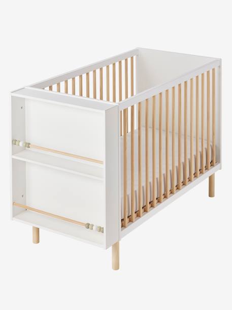 Lit bébé fixe + rangement bibliothèque LIGNE BOULIER blanc 3 - vertbaudet enfant 