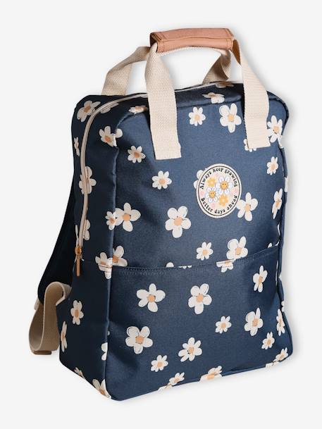 Sac à dos marguerites fille marine 1 - vertbaudet enfant 