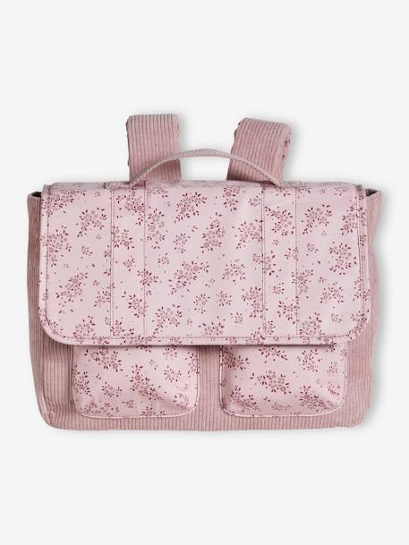 Cartable maternelle 'mix flowers' fille rose poudré 1 - vertbaudet enfant 