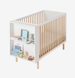 Chambre et rangement-Chambre-Lit bébé, lit enfant-Lit bébé fixe + rangement bibliothèque boulier