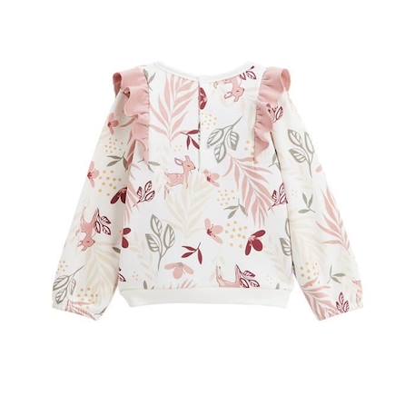 Sweat-shirt fille en molleton Oprah BLANC 2 - vertbaudet enfant 